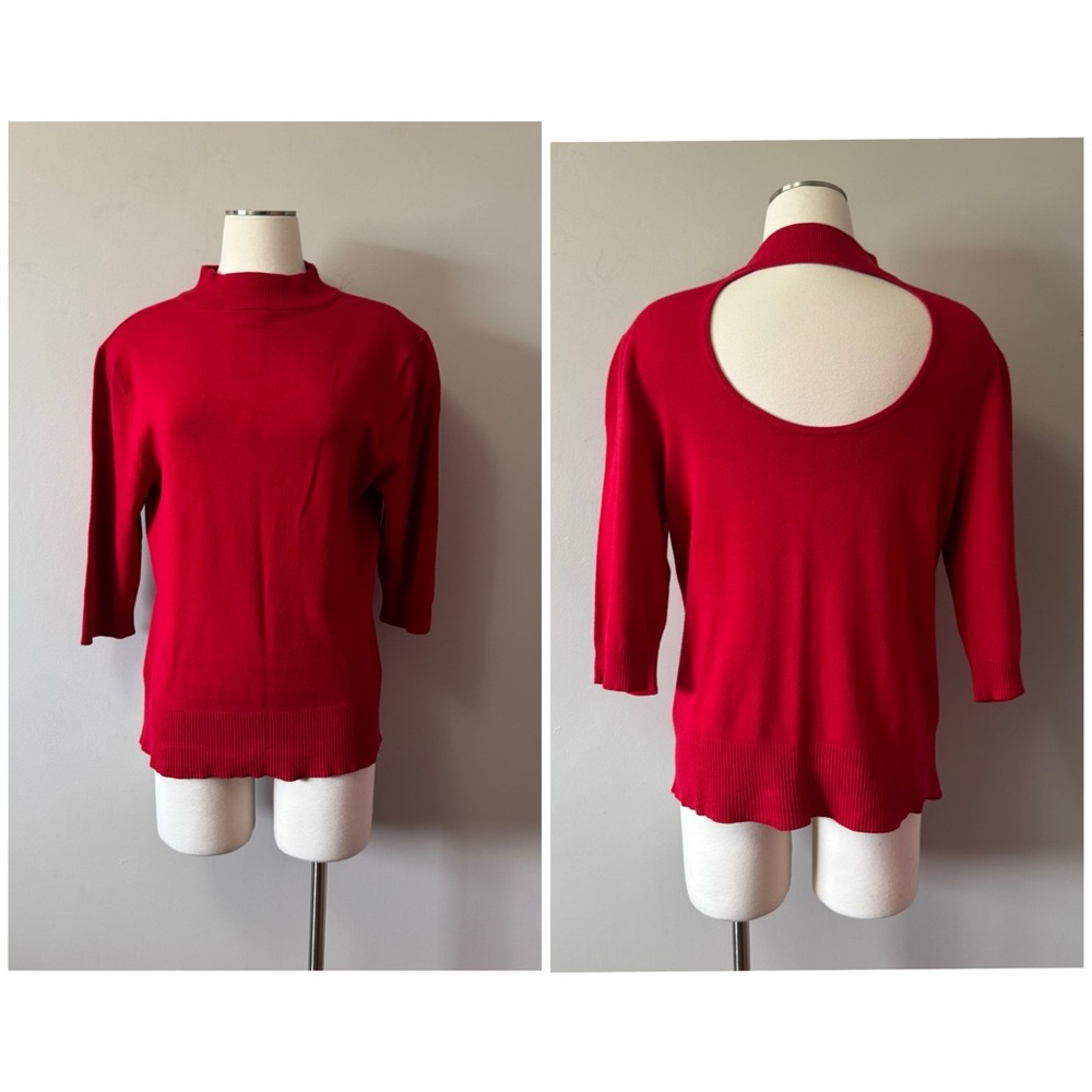 torrid Red Open-Back Cowl Sweater